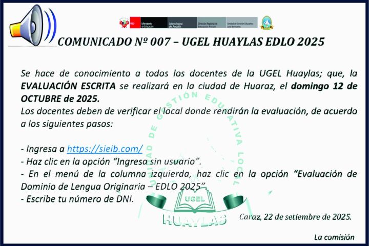 EVALUACIÓN ESCRITA DEL EDLO 2025 EVALUACIÓN ESCRITA DEL EDLO 2025